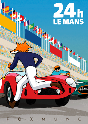 FoxMunc LeMans vintage poster