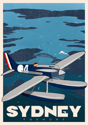 FoxMunc Sydney Travel Poster